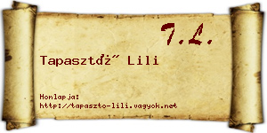 Tapasztó Lili névjegykártya